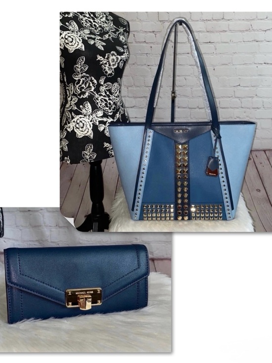 Michael Kors Handbags - Michael Kors WHITNEY Large Tote/KINSLEY Wallet 2pc Set